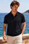 Men's Premium Comfort Black Polo Collar t Shirt - 3