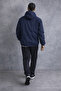 Men's Comfort Fit Lined Casual Navy Blue Raincoat & Windbreaker - 6