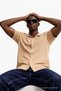 Men's Self Patterned Stretchy Cream Casual Shirt - 3