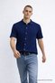Men's Patterned Stretchy Cotton Pack Navy Blue Loose Fit Shirts - 2
