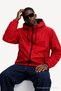 Men's Trend Zippered Red Raincoat & Windbreaker - 5
