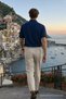 Men's Basic 100% Cotton Blue Polo Neck T-Shirt - 6