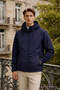 Men's Daily Premium Casual Lined Navy Blue Raincoat