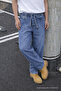 Men's Cotton Pack High Waist Loose Fit Navy Blue Jeans - 4
