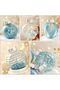 Clear Glass Christmas Ornaments, Blue Glitter Pattern, 6cm Shatterproof Baubles, 24 Pack Tree Decorations - 4