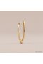 Gold Color Pointed Tip V Shape Geometric Hoop Earrings - 3