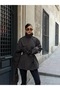 Half-Cape Buttoned Belted Trench Coat - 3