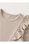 Girls Midi A-Line Casual Dress With Ruffles - 3