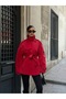 Half-Cape Buttoned Belted Trench Coat - 7