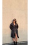 Women's Midi Trench Coat Classic Collar Belted Elastic Sleeves Seasonal Trench Coat - 6