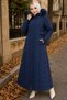 Full Length Nova Quilted Coat Navy Blue Hm2957