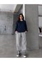 Two-Thread Raised Unisex Crew Neck Sweatshirt - Full Fit Sweatpants Set with Elastic Cuffs