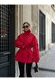 Half-Cape Buttoned Belted Trench Coat - 3