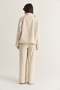 Women's Beige Accessory Detailed Zippered High Collar Lined Jacket Palazzo Trousers Set 2826 60286501 - 8