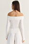 Women's White Madonna Collar Modal Blouse with Gold Accessories 419-4 60286497 - 8