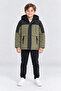 Boy's Hooded Winter Coat with Soft Lining and Water Repellent Feature Ak4293