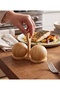 Bamboo Top Salt and Pepper Shaker Set - 2-Piece Wooden Salt Shaker Set - Portable Salt and Pepper Shakers with Stand - 2