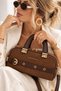 Suede Women's Hand and Shoulder Bag
