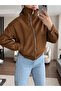 Zippered Suede Jacket with Pockets - 3