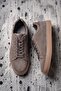 Leon 100% Genuine Leather Lace-Up Minimal Men's Sneaker Shoes - 3