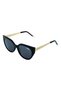 Women Nylon Sunglasses Black/Gold Mirror Lens - LCW10561C1