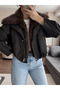 Fur Bomber Zippered Trench Coat - 3