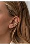 Triangular Stone Earcuff, Crystal Cube (Hole-Free Use)
