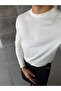 Basic Knitted Knitwear Long Sleeve m White - 3