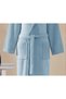 (1A - Outlet) Bright Velvet Hooded Bathrobe Size L - 3