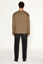 Salvo Men's Organic Cotton Pocket Long Sleeve Khaki T-Shirt - 5