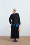 Women's Sewing Detail Zippered Skirt Suit Black - 2