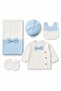 Baby Boy Bow Tie Self-Textured Fabric Newborn Hospital Release 10 Piece Bodysuit Set Boxed Yhç0203 - 5