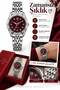 Women's Silver Color Steel Band - Crystal Glass Dial - Stylish Wristwatch - 3