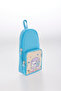 Turquoise Pen Holder with Cat Figure and Transparent Pockets and 2 Compartments - 2