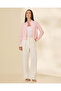 Women Pink Striped Button Blouse - 5