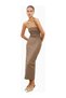 Becasue of Alice Strapless Ruched Midaxi Dress Strapless Midaxi Dress with Ruched Detail - 3