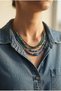 Handmade Multi-Row Glass Bead Detailed Special Design Necklace - 5