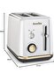2-Slice Toaster, Silver with Gold Accents - 3