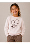 Girls Love Heart Graphic Pullover Top