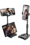 3-In-1 Microphone Mobile Phone Tablet Holder Black - 2