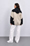 Women's Stone Color Block Hooded Raincoat (Vt-2845) - 3