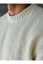 Soft Textured Boucle Sweater Ecru - 6