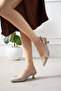 Zrct2 - Buckle-Strapped Hazelnut Heeled Women's Shoes 4 cm Beige - 5