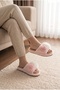 Women's Powder Double Pompom Plush Slippers, Soft Sole Home Slippers - 3