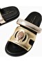 Eagle Cut Out Sandals, Comfortable and Modern Women's Slippers with Leather Detail