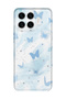 Xiaomi 17t Compatible Pastel Blue Butterfly Pattern Transparent Phone Case