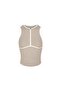 Base Contrast Trim Sleeveless Zip up Shapewear Zipper Women's Top - 2