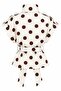 Ecru Brown Epaulettes Polka Dot Belted Vest - 504364 - 2