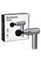 Electric Massage Gun, 4 Interchangeable Heads, USB Charging, Adjustable Intensity, Silver