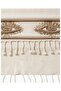 Muse Handcrafted Bead Embroidered Wool Blanket White - 3